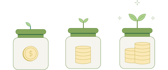 Image of savings growing